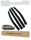 Letingfar Window Visors Rain Guards For Honda 2011-2017 Odyssey New. Price: $20.00.