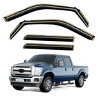 In-channel Window Rain Guards Fit Ford 2017-2025 F250-F550 Crew Cab New. Price: $78.35.