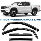 Side Window Deflectors Rain Guards For 2022-2026 Nissan Frontier Crew Cab New. Price: $69.29.