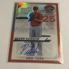2025 Panini Prospect Edition Peter Kussow Red Prizm Auto #'d 053/199 (CL7) Ungraded. Price: $9.99.
