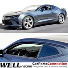 Wellvisors Rain Guards Deflectors For 2016-2024 Chevrolet Camaro Premium New. Price: $101.99.