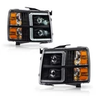 Led Bar Tube Black Headlight Lamp For 2007-2014 Chevy Silverado 1500 2500 3500 New. Price: $181.56.