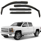 Sun Rain Visors Wind Guards For Chevy Silverado 2014-2018 Crew Cab New. Price: $59.99.
