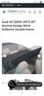 Oem Wind Deflector For Audi A5 S5 With Quick Fastener TYP(8F) Year 2009 - 2016 Used. Price: $135.00.