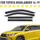 Rain Guards Vent Visors Shade For 2014-2019 Toyota Highlander New. Price: $47.24.