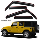 Channel Window Visor Guards Vent Shade For 2007-2017 Jeep Wrangler Unlimited New. Price: $46.95.
