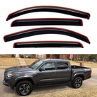 In-channel Smoke Window Visor Sun Rain Guard For 16-23 Toyota Tacoma Double Cab New. Price: $42.97.