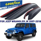 Side Window Deflectors Rain Guards For 2007-2018 Jeep Wrangler Jk Shatterproof New. Price: $98.99.