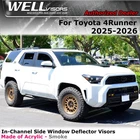 Wellvisors For Toyota 4RUNNER 2025-2026 Window In-channel Deflectors New. Price: $94.99.