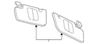 Genuine Ford 2005-2009 Mustang Interior Sun Visor Passenger Side 8R3Z-6304104-AA New. Price: $136.79.