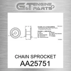AA25751 Chain Sprocket Fits John Deere (surplus Open Box) New. Price: $109.58.