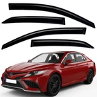 Tape-on Window Visors Sun Rain Guards Vent Shade For 2018-2024 Toyota Camry New. Price: $43.92.
