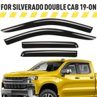 Rain Guards Vent Visors Shade For 2019-2026 Chevy Silverado Double Cab New. Price: $47.24.