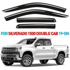 Rain Guards Vent Visors Shade For 2019-2026 Chevy Silverado Double Cab New. Price: $52.49.