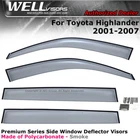 Wellvisors For Highlander 01-07 Side Clip On Windowow Deflectors New. Price: $83.99.