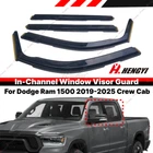 In-channel Window Sun Visors Rain Guards For Dodge Ram 1500 2019-2025 Crew Cab New. Price: $42.99.
