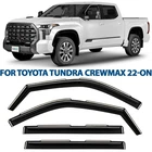 Rain Guards Vent Visors Shade For 2022-2026 Toyota Tundra Crewmax New. Price: $73.49.