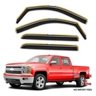 In-channel Window Rain Guards Fit For 2014-2018 Silverado/gmc Sierra Crew Cab New. Price: $64.08.