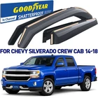 Side Window Deflectors Rain Guards For 2014-2018 Chevy Silverado Crew Cab New. Price: $98.99.