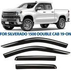 Rain Guards Vent Visors Shade For 2019-2026 Chevy Silverado Double Cab New. Price: $62.99.