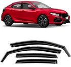 Rain Guards Vent Visors Shade For 2016-2021 Honda Civic Hatchback 3M Jdm New. Price: $55.00.
