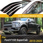 Fits Ford F150 Extended Cab 15-20 Window Visor Vent Shade Rain Guards Deflectors New. Price: $28.79.