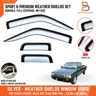 Silver Visor Rain Guard Weather Shield For Toyota Hilux Pickup 88-96 Ex Cab New. Price: $111.00.